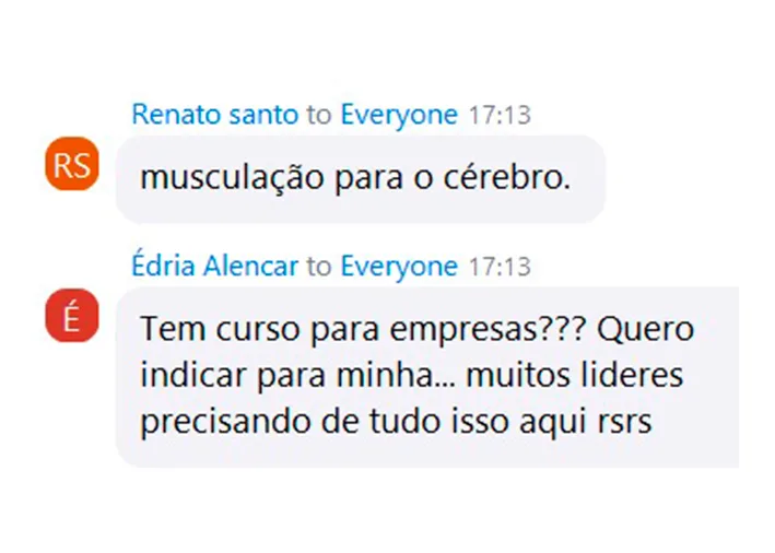 Depoimento de participante