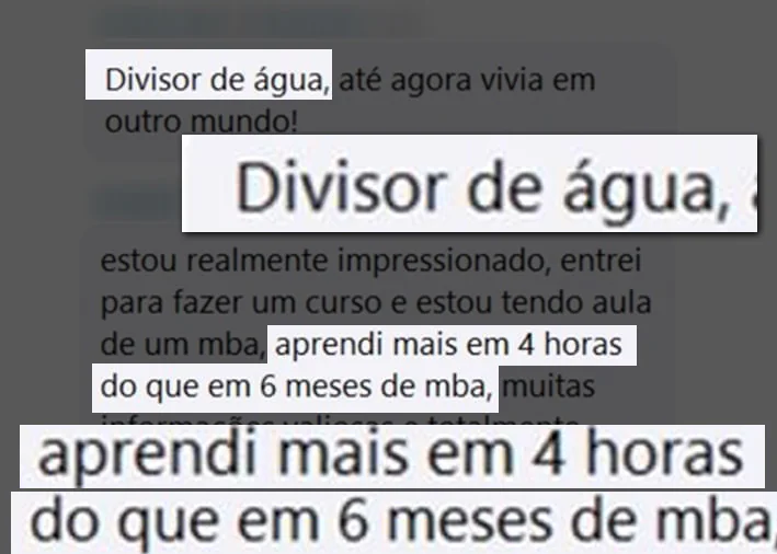 Depoimento de participante