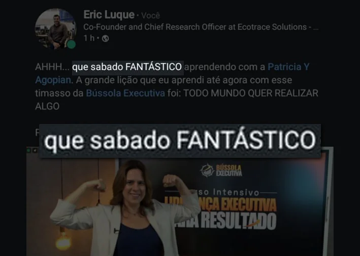 Depoimento de participante